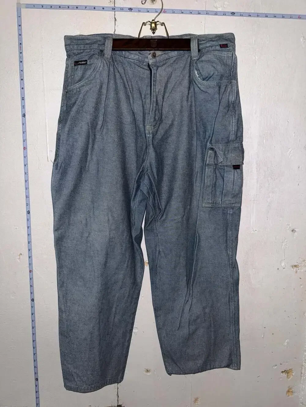 Vintage FUBU Baggy Cargo Carpenter Denim Jeans Size 42x34